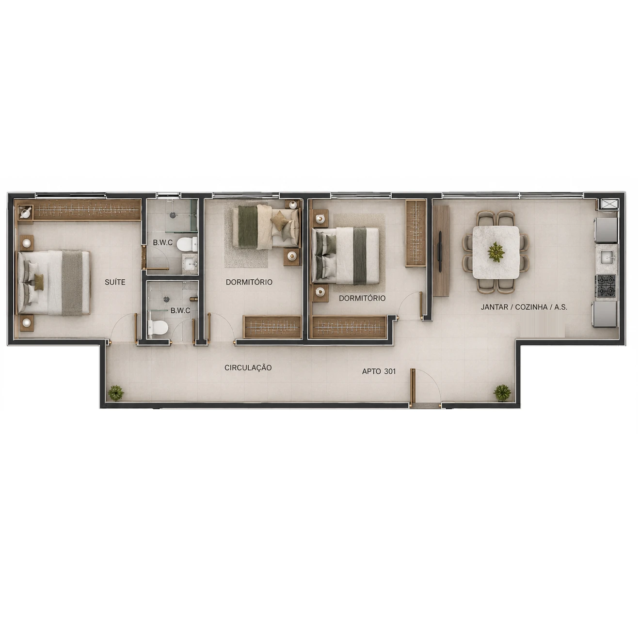 Unidade 82 a 97 m² - Residencial Jung